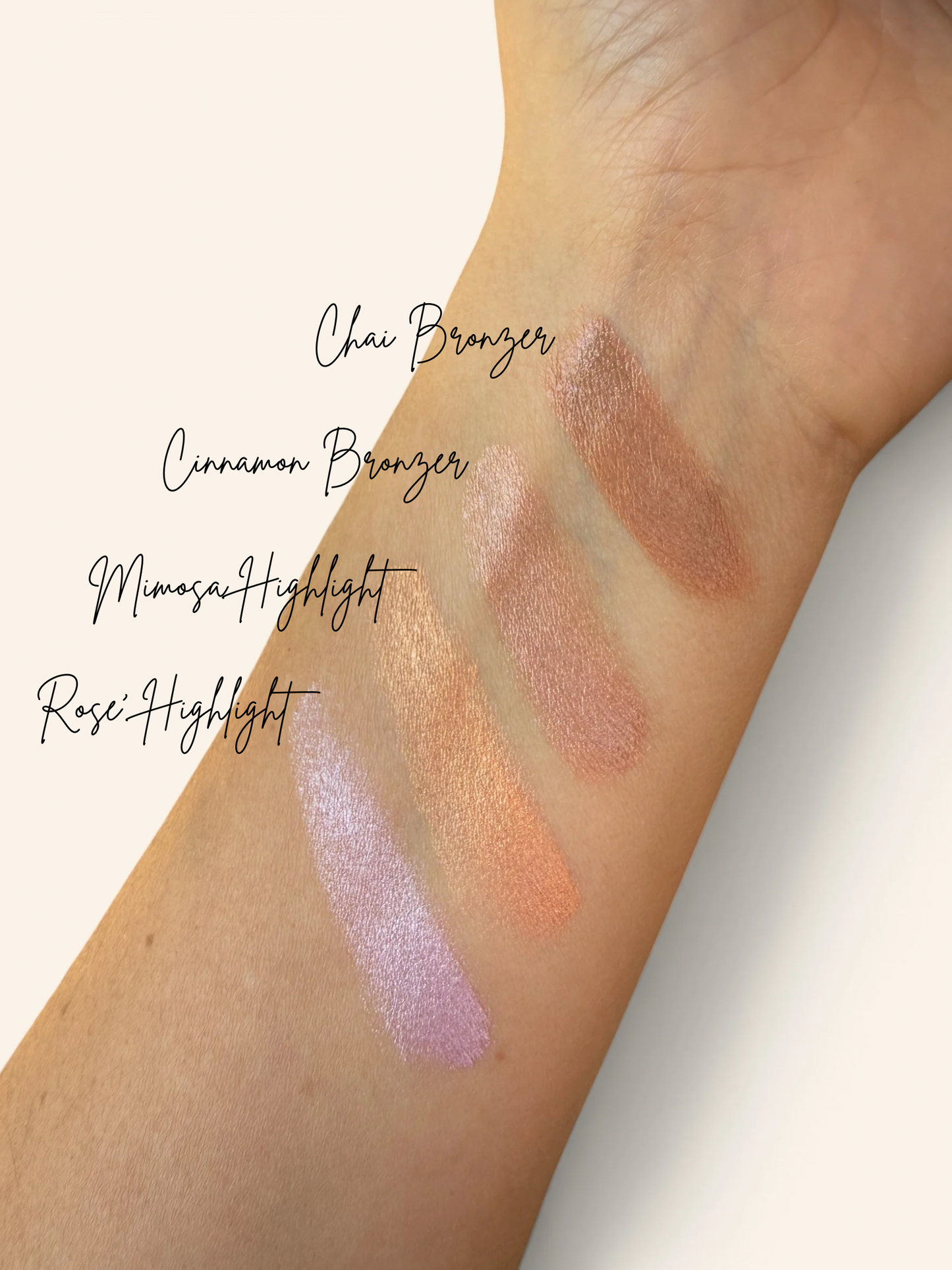 Highlight & Bronzer Palette Tins By Three Bees Botanicals