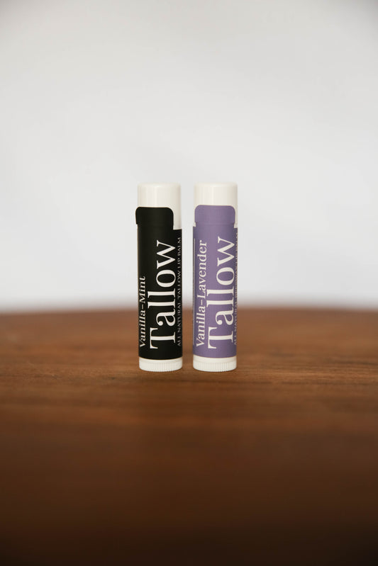 Untinted Tallow Lip Balm- Plastic Tubes