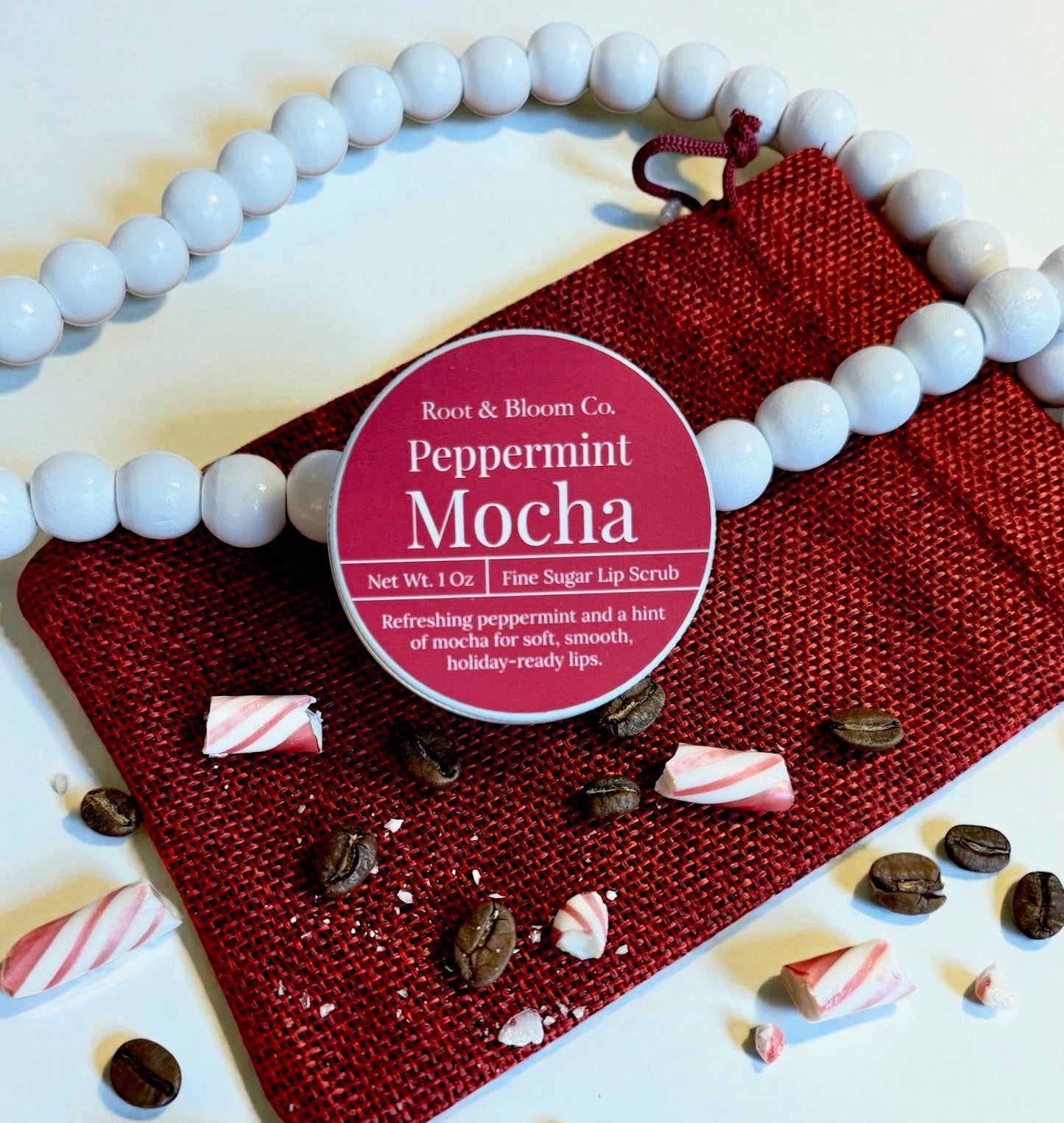 Peppermint-Mocha Fine Sugar Lip Scrub