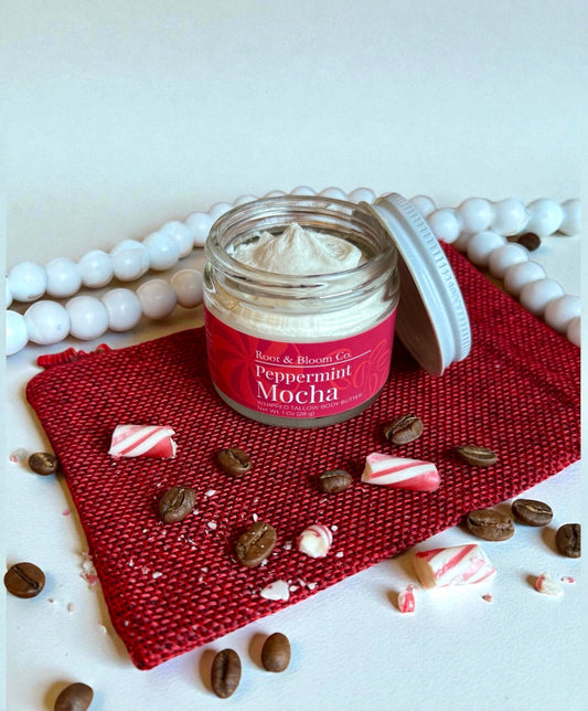Peppermint-Mocha Whipped Tallow Body Butter