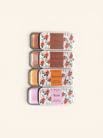 Highlight & Bronzer Palette Tins By Three Bees Botanicals